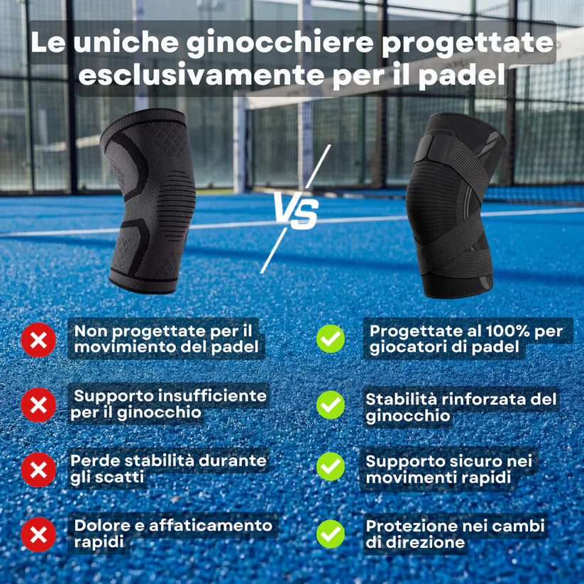 Ginocchiera PadelPro – Stabilità totale in ogni scatto